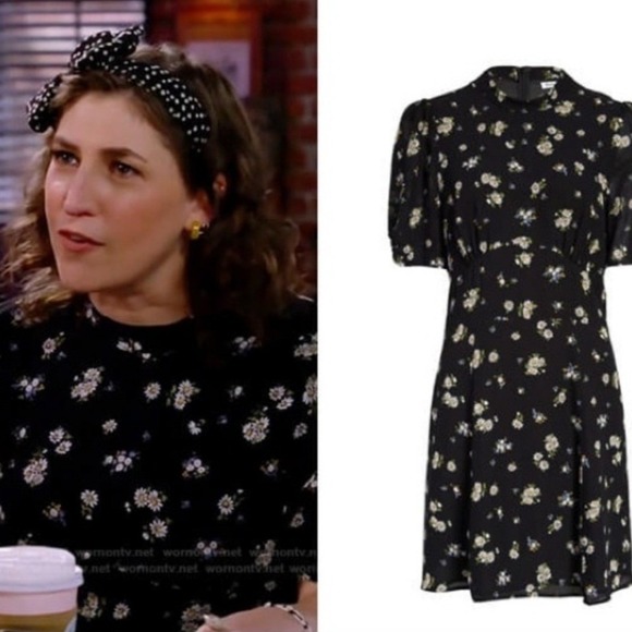 Reformation Maylin Black Daisy Floral Mini Dress Puff Sleeve 12 Cottagecore - Picture 15 of 15